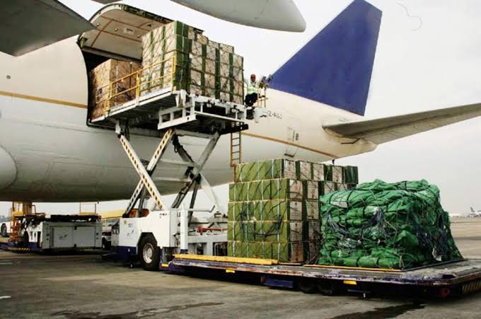 Air freight cargo plane