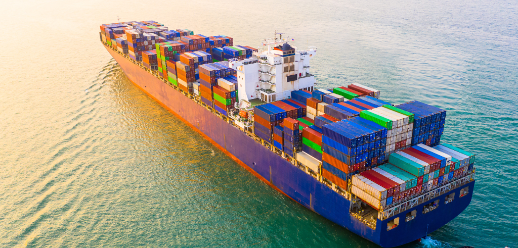 Sea freight container ship