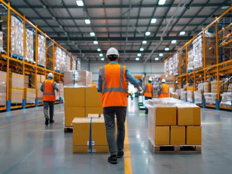 Shipping Express Logistics fleet and warehouse