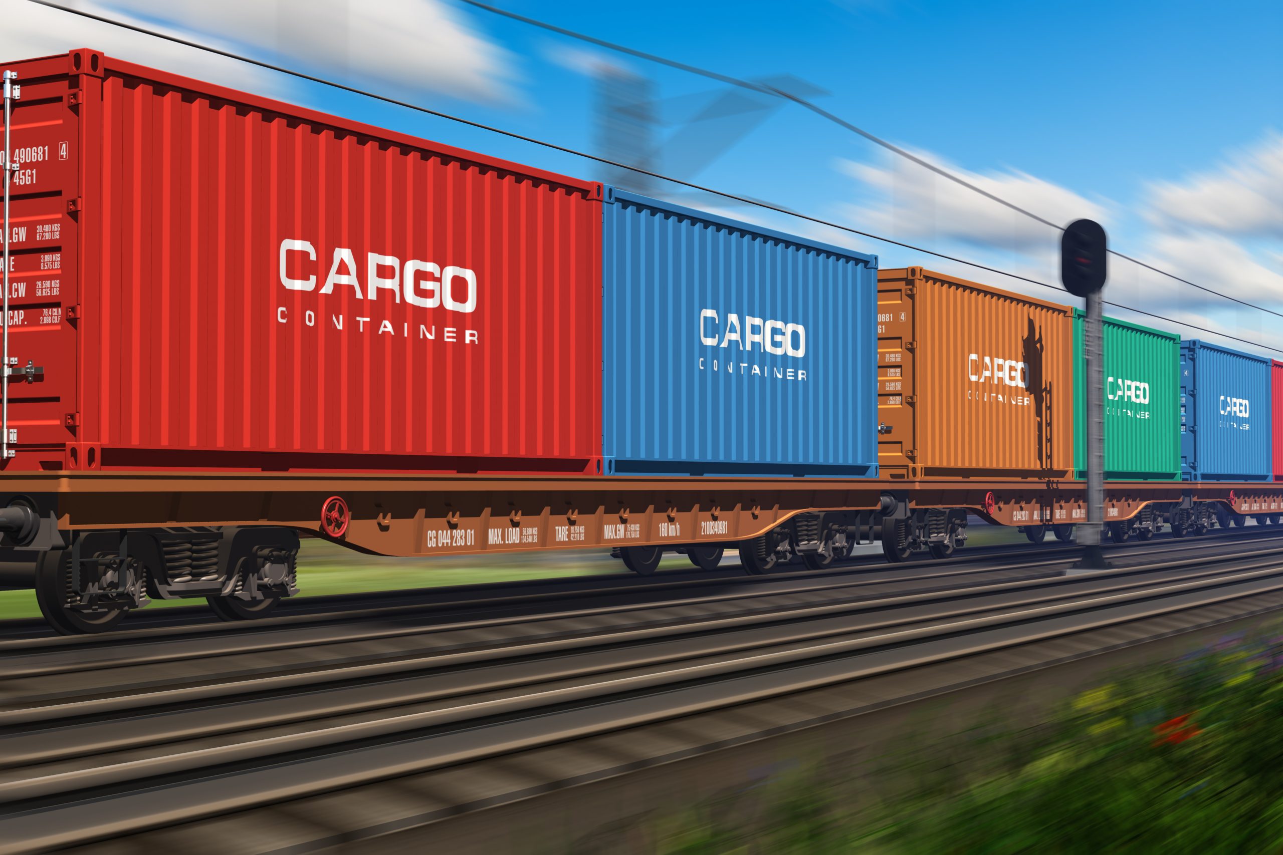 Rail freight cargo train